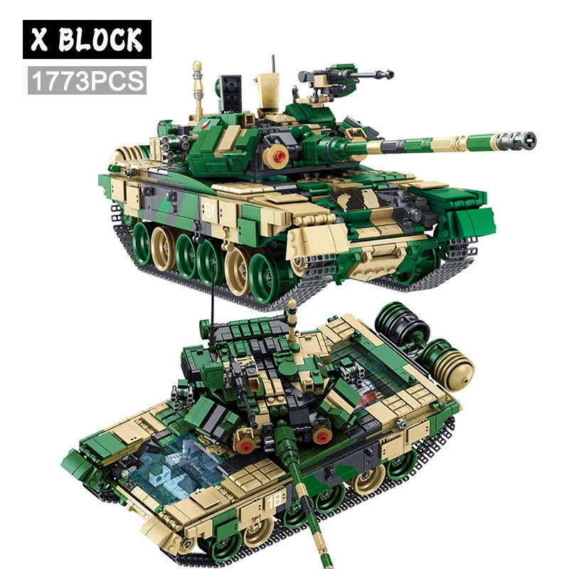 WW2 Military T90 Main Battle Tank Series Building Blocks Bricks Model MOC Army - £74.89 GBP+