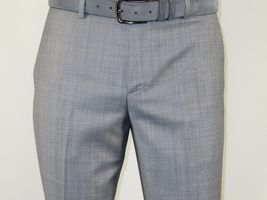 Men Suit BERLUSCONI Turkey 100% Italian Wool Super 180's 3pc Vested #Ber7 Sky image 10
