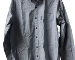 Columbia Button Up Shirt Size L Mens Coastal Blue Checked Long Sleeved P... - $14.60