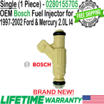 NEW Bosch x1 OEM Fuel Injector for 1997, 98, 99, 00, 01, 02 Ford Escort 2.0L I4 - £51.77 GBP