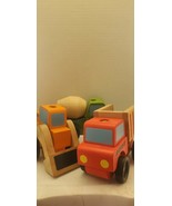 Melissa &amp; Doug Stacking Construction Vehicles Wooden Toy Set ^ - $27.35 CAD