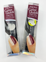 2x Sally Hansen Color Quick Fast Dry Nail Pens 13 Black Cherry New - £7.91 GBP