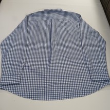 Classic Collection Regular Fit Men's Blue & White Check Button-Down Shirt Sz 3XL image 2