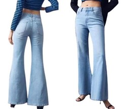 $148 ANTHROPOLOGIE PILCRO HIGH RISE LIGHT WASH BOOTCUT FLARE JEANS 28 - $2,116.38 MXN