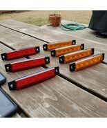 10 Pcs Trailer Side Marker Lights 3.8&quot; 6 LED 12V Front/Rear Amber/Red Cl... - $19.92 CAD
