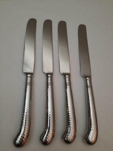 Primary image for Ralph Lauren Hewitt Hammered Handles Stainless Steel Flatware - 4 Knives