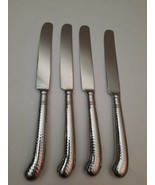 Ralph Lauren Hewitt Hammered Handles Stainless Steel Flatware - 4 Knives - £116.25 GBP