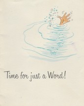 Vintage Greeting Card Stationery Hand Reaching Out of Water Time for Jus... - $6.92