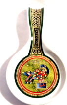 Ceramic Spoon Rest Irish Celtic Peacock Design 5&quot; Length - £9.46 GBP