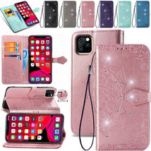 For Motorola E7 Edge 2030 E32 E22 Bling Magnetic Flip Leather Wallet Case Cover  - $45.04