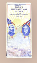 1936 Buohl&#39;s Illustrated Map and Guide - Tour the Gettysburg Battlefield! - £9.49 GBP