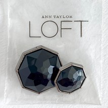 Ann Taylor Loft Replacement Buttons Black Plastic Crystal Authentic Lg Sm - $5.99