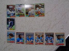 11 card vintage Detroit Lions football card lot, includes 1981, 82, 83 topps - £6.92 GBP