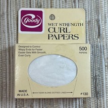 Vintage 1982 Goody Wet Strength Curl Papers 500 Ct #130 Full Package PROP - $12.86