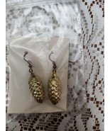 2&quot; Gold Tone Pine Cones Pierced Earrings.  Very Colorful &amp; Cute.  Unbranded - $14.42 CAD