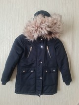 F&amp;F Girls Winter Coat/jacket Age 7-8 Years Black Express Shipping - £13.73 GBP