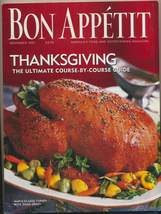 Bon Appétit  Magazine Thanksgiving Guide November 2001  - £4.52 GBP