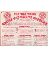 The Red Robin Burger And Spirits Emporium Menu 1980 Colorado  - £38.10 GBP