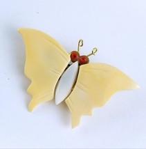 Vintage Shell Butterfly Pin Brooch Jewelry - £9.43 GBP