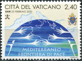 Vatican 2021. The Journeys of Pope Francis in Year 2020 (MNH OG) Stamp - £7.39 GBP