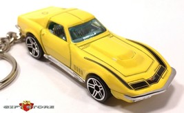 Rare Key Chain 68/69/70/1971 Yellow Chevy Corvette 427 C3 Custom Limited Edition - $38.98