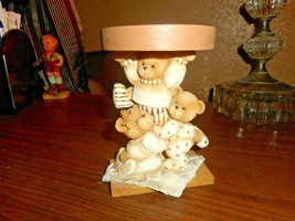 Artisan Flair Inc Formed Resin Cute Bear Decorator Pedestal Pillar Candl... - £15.70 GBP
