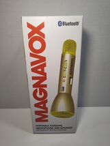 Magnavox Bluetooth Karaoke Microphone Speaker Gold Portable Wireless Mic... - $24.73