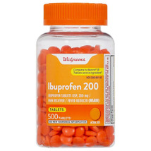 Ibuprofen USP, 200mg Pain Reliever/Fever Reducer Walgreens, 500 Tabs Exp... - £11.75 GBP