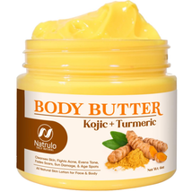 Turmeric &amp; Kojic Body Butter - All Natural Turmeric Butter for Skin Brightening  - £14.01 GBP