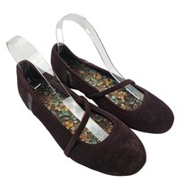 Skechers Shoes Womens Size 7 Brown Leather And Fabric Upper Mary Jane Slip On Fl - £19.57 GBP