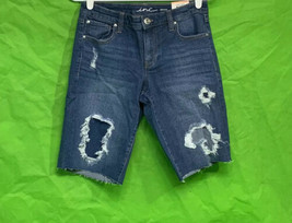 INC International Concepts Patchwork Bermuda Jean Shorts Medium Indigo 2 - $34.50