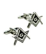 MASONS EMBLEM CUFFLINKS Freemason Masonic Compass and Square NEW with GI... - $11.95