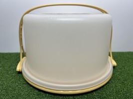 Tupperware Harvest Gold #684-7 Cake Carrier, #683-7 Lid, #624-23 Handle ... - £13.62 GBP