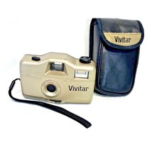 Vivitar Focus Free Point and Shoot 35MM Camera With Built in Flash  And Case - £11.86 GBP
