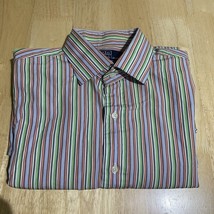 POLO Ralph Lauren VTG 90s Y2k Shirt Mens 16.5 /L Stripe Regent Classic - $21.90