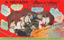 Antique Postcard Nevada Shootin Craps - £2.99 GBP