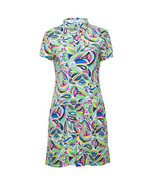 NWT Ladies IBKUL JACKIE Multicolor Short Sleeve Polo Golf Dress S M L &amp; XL  - $1,239.65 MXN