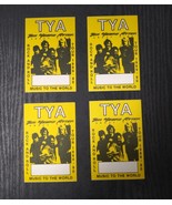 4 TYA Ten Years After backstage pass yellow satin cloth sticker 89-99 To... - $90.17 CAD
