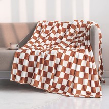 Throw Blankets Flannel Blanket with Checkerboard Grid Pattern Soft Throw Blanket - £23.18 GBP