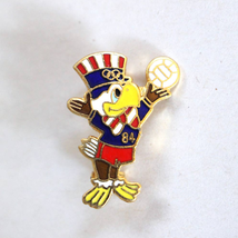 Vintage Los Angeles LA California USA 1984 Olympic Pin Series 1 Volleyball - £11.42 GBP