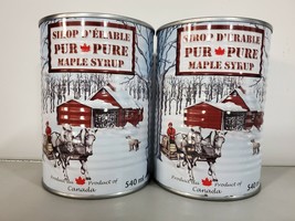 2 Cans Pure Canadian Amber Maple Syrup, 540 ml each, From Canada, Free S... - £29.32 GBP