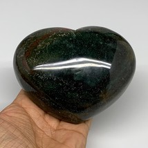1.75 lbs, 3.8&quot;x3.5&quot;x2.1&quot; Ocean Jasper Heart Polished Healing Crystal, B30929 - £50.36 GBP
