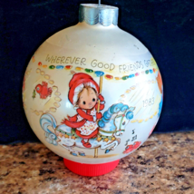 1983 Hallmark Betsey Clark Christmas Glass Ornament 11th in Series 3.25&quot;... - £6.30 GBP