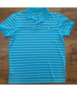 Polo Golf Ralph Lauren Mens XL Mesh Turquoise Stripe Polo Shirt Summer READ - $453.00 MXN