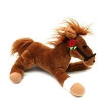 Collectable Wells Fargo Pony Horse Mack 2012 Brown Rose Toy Plush Sanitized - £13.98 GBP