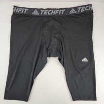 Adidas Techfit Compression Shorts Men&#39;s Black Climalite Gym Football Pants 4XL - £26.86 GBP