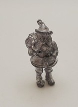 Tiny Santa With Presents In Sack Dollhouse Miniature 3/4&quot; Unfinished Metal - £10.09 GBP