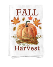 Fall Harvest Pumpkin 100% Cotton Kitchen Hand Drying Dish Towel - $110.22 MXN