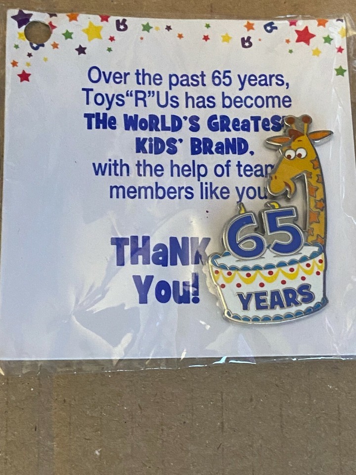 Toys R Us 65 Years Pin *NEW* kk1 - $17.99