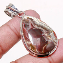 Crazy Lace Agate Pear Shape Gemstone Handmade Gift Pendant Jewelry 2.10&quot; SA 874 - £3.97 GBP